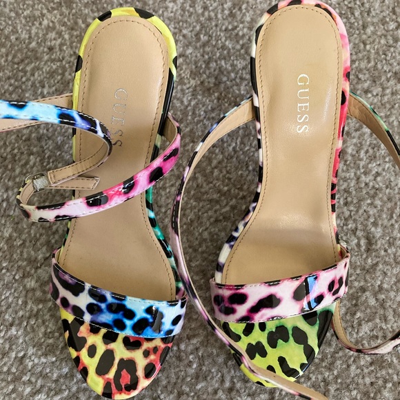 Guess Shoes - GUESS multicolored animal print heels